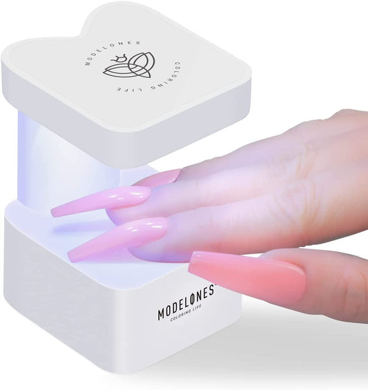 modelones Mini UV Light for Nails, UV Nail Lamp, Nail Light with 2 Timers for Fast Nail Extension, LED Nail Lamp, Portable USB Nail Dryer for Travel
