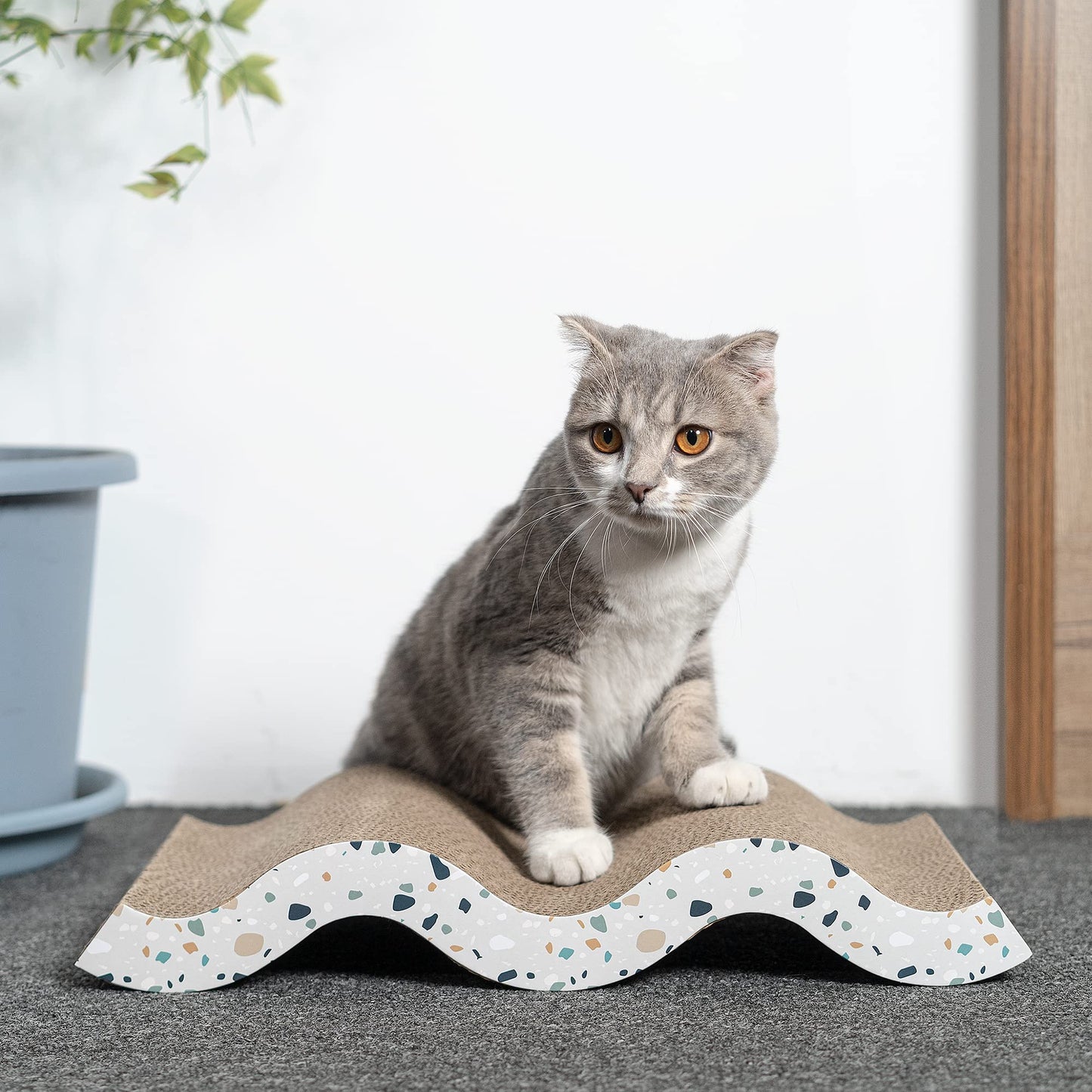 Coching Cat Scratcher Cardboard Cat Scratch Pad with Premium Scratch Textures Design Durable Cat Scratching Pad Reversible